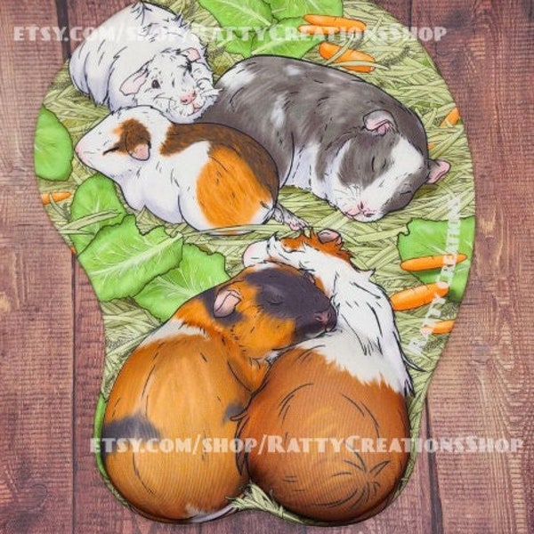 Guinea Pigs-  Padded Booty | Pecs | Eggs Ergonomic Mousepads Wrist Rest