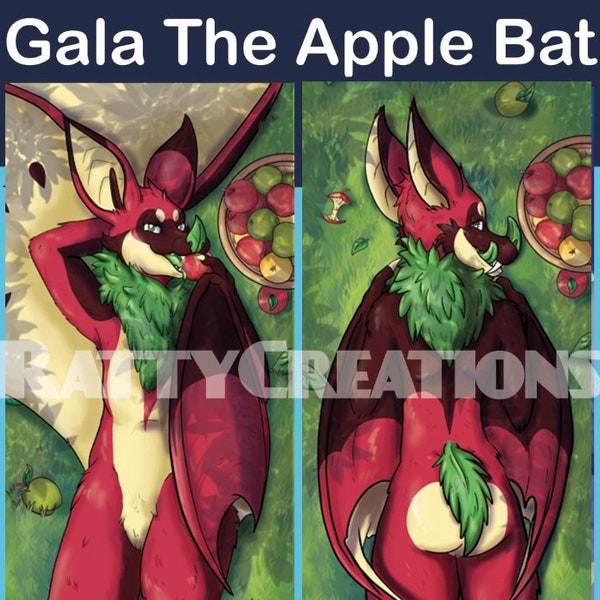 Gala the Apple fruit bat dakimakura/body pillow