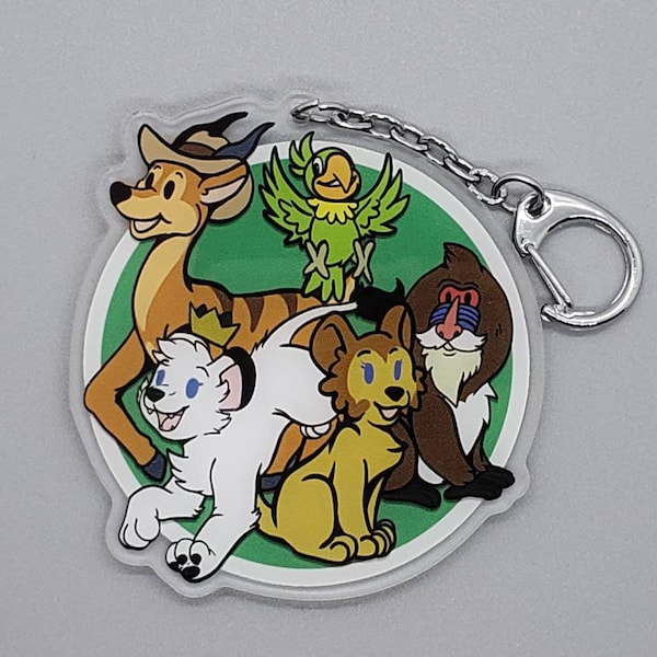 Kimba 3in keychain charm /lanyard/ glasses cloth