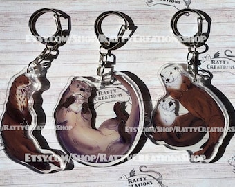 Otterly Charmed Acrylic charm keychains