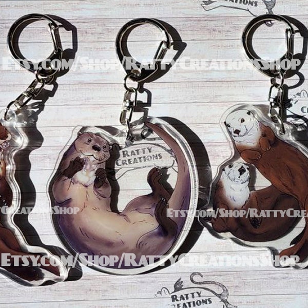 Otterly Charmed Acrylic charm keychains