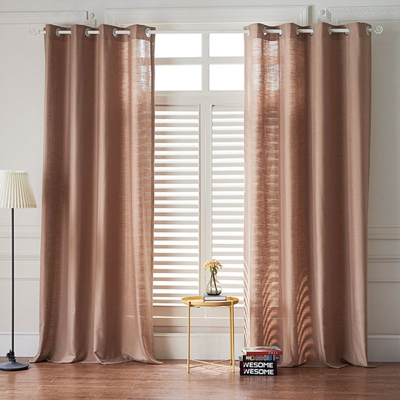 9 colors plain curtain custom linen cotton curtain bedroom curtain,summer curtain living room drapes custom size