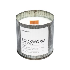 Bookworm Book Lover Candle Book Lover Gift Book Candle Scent Book Inspired Candle Literary Candle Soy Candle image 1