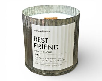 Best Friend Candle Gift | Friendship Gift for Bestie | Birthday Gift for Best Friend | Gift for Her | Wood Wick Candle