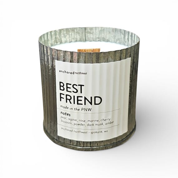 Best Friend | Cozy Gift Candle | Sentimental Aesthetic | Wood Wick Candle