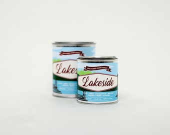 Lakeside Wood Wick Candle | Boyfriend Gift | Gifts for Him | Gifts for Her | Housewarming Gift | Scenic Route | Paint Can Candle