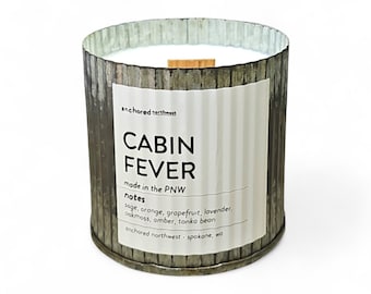 Cabin Fever | Winter Cabin Candle | Hygge Cozy Aesthetic | Wood Wick Candle