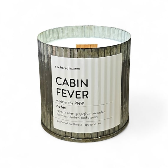 Cabin Fever | Winter Cabin Candle | Hygge Cozy Aesthetic | Wood Wick Candle