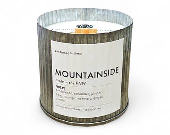Mountainside Wood Wick Candle | Cabin Decor | Gift for Him | Husband Gift