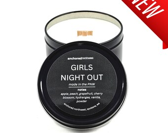 Girls Night Out | Wood Wick Candle | Gifts for Her | Couples Gifts | Relaxation Gifts for Women | Girlfriend Gift