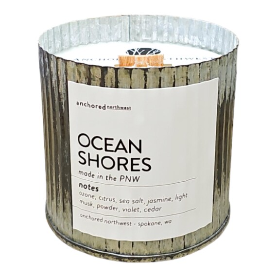 Ocean Shores Wood Wick Candle | Mother's Day Gift | Girlfriend Gift Ideas | Just Because Gift | Boyfriend Gift | Gift for Mom