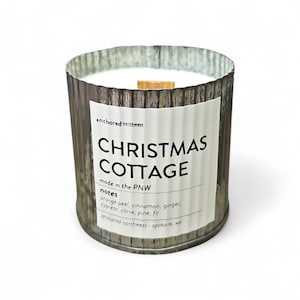 Christmas Cottage Wood Wick Candle