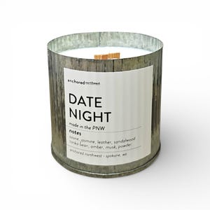 Date Night | Romantic Cozy Candle | Moody Evening Aesthetic | Wood Wick