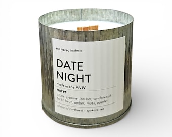 Date Night | Romantic Cozy Candle | Moody Evening Aesthetic | Wood Wick