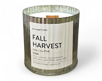Fall Harvest Candle | Apple, Cinnamon & Cedar | Cozy Autumn Farmhouse Scent