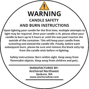 candle safety and burn instructions