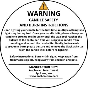 candle safety and burn instructions
