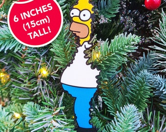 Homer Simpson Hanging Christmas Tree Decoration - The Simpsons Bush Meme Bauble - High Quality Large 3D Print