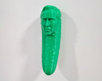 Picolas Cage Fridge Magnet - Nicolas Cage Pickle Meme Funny Magnetic Ornament - High Quality 3D Print