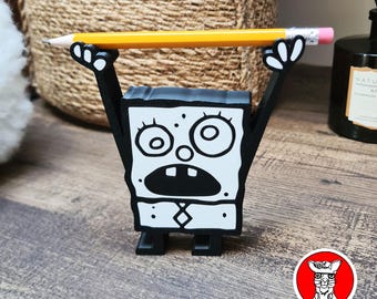 Portalápices DoodleBob - Decoración para el hogar de Bob Esponja - Impresión 3D de alta calidad, regalo divertido