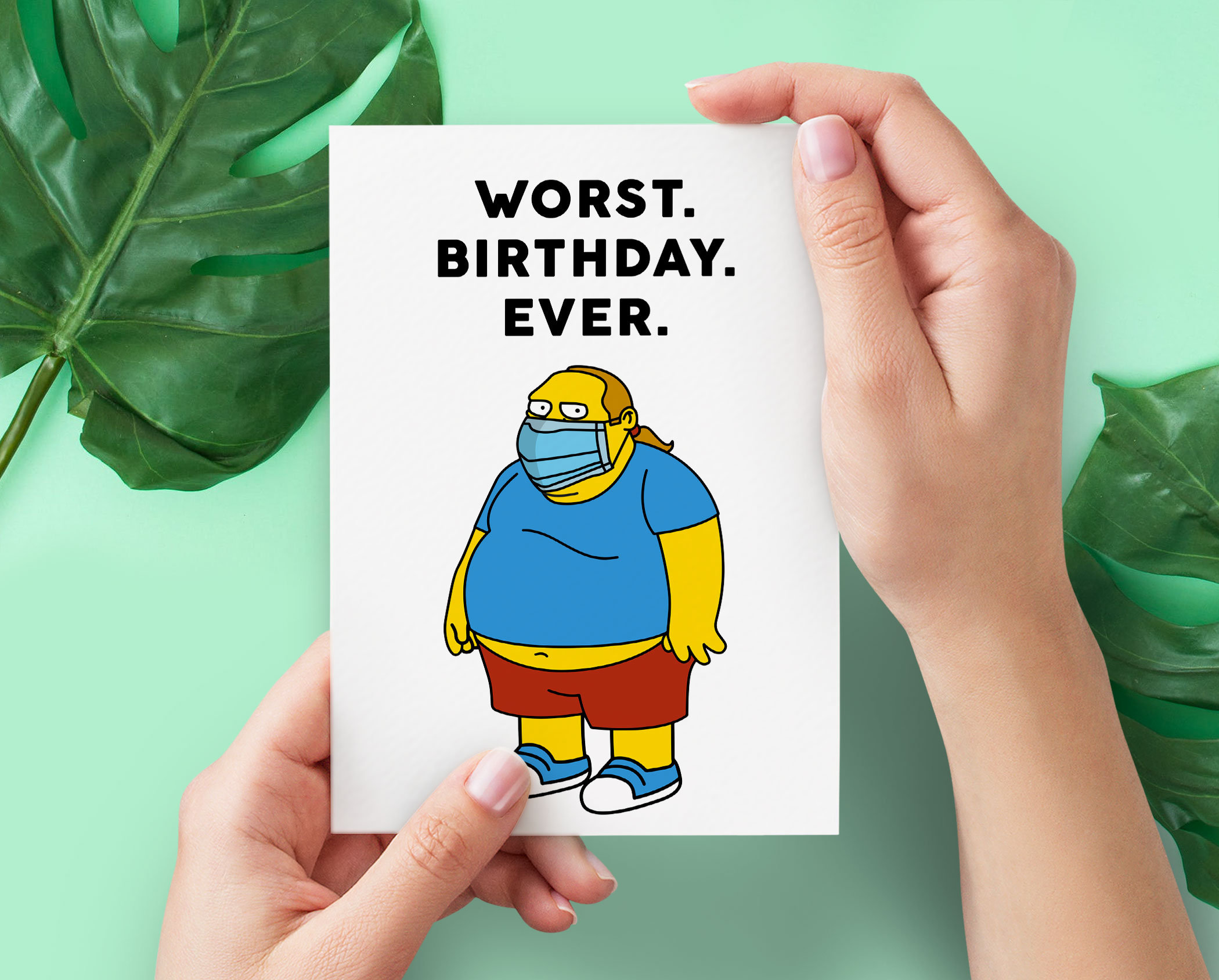 Social distancing lockdown greeting card 5x7 worst birthday ever funny 
