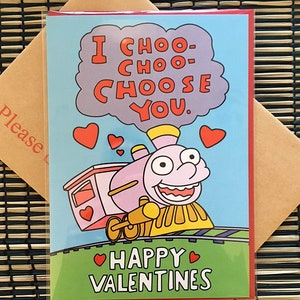 I Choo Choo Choose You Simpsons Funny Valentines Day Card For Him For Her Cute Anniversary Card For Boyfriend, For Girlfriend image 9