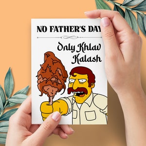 Khlav Kalash Simpsons Lustige Vatertagskarte | Kein Vatertag Nur Khlav Kalash Niedliche Karte | Für Vater, Für Papa, Für Stiefvater