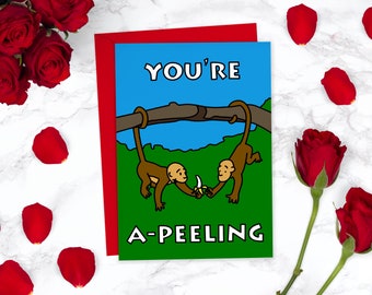 You're A Peeling Funny Simpsons Valentines Day Card For Him For Her | Cute Anniversary Card | For Boyfriend, For Girlfriend