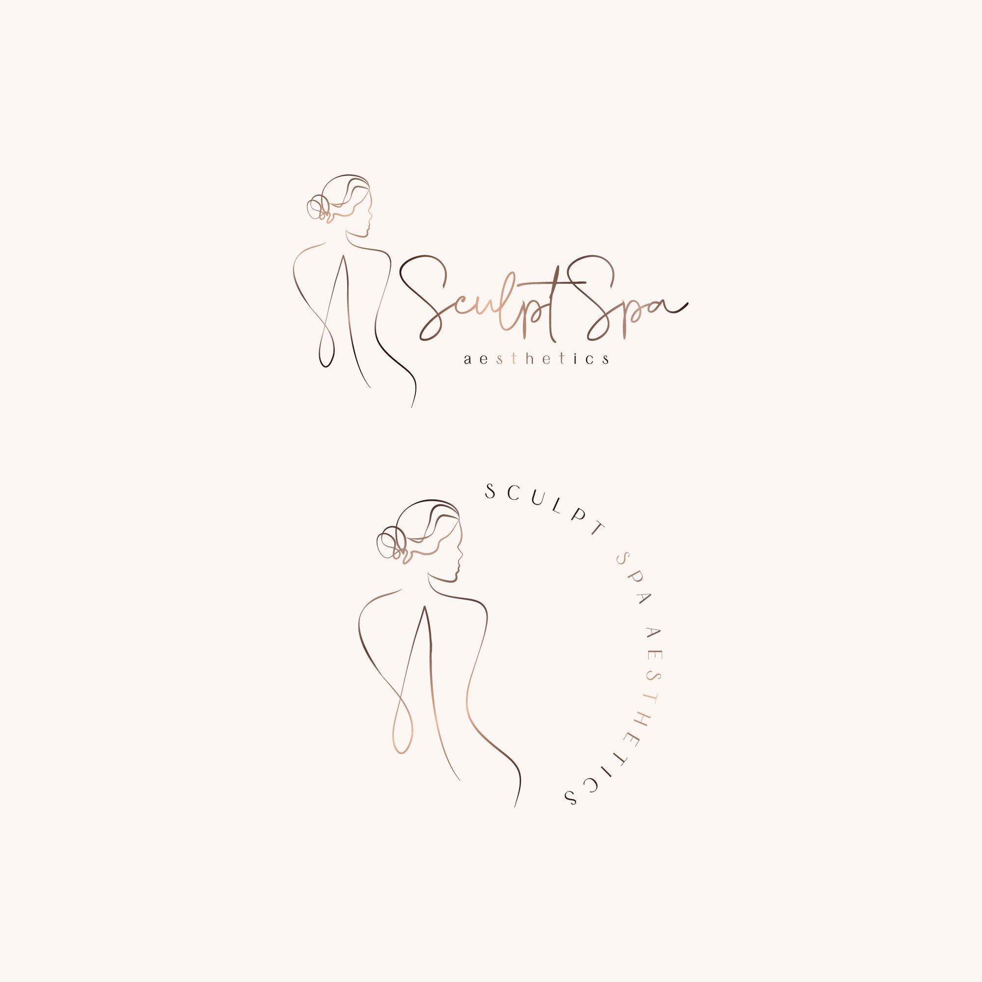 Premade Minimalist Luxury Logo for Skincare Spa, Beauty Studio, Body
