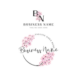 Premade Cherry blossom logo, Sakura logo for a for a Wedding Photography, Wedding agency, Personal Coaching