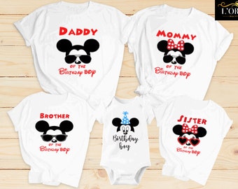 Camisas de la familia de cumpleaños de Disney, Camisas de cumpleaños de Mickey Mouse, Papá del cumpleañero, Mamá del cumpleañero, Camiseta de la familia mouse