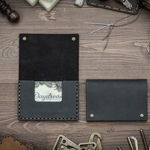 Personalisierter Visitenkartenhalter, Professionelles Visitenkartenetui aus Leder für Makler und Anwälte, Geschenk für Makler, Onyx