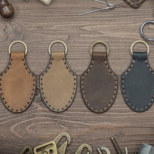 Personalized Leather Keychain, Custom Engraved Key Chain Gifts For Men and Birthday, Monogram Key Fob Gift For Boyfriend, Shield Keychain