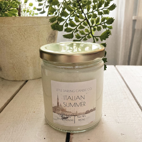 Italian summer Handmade soy wax candle