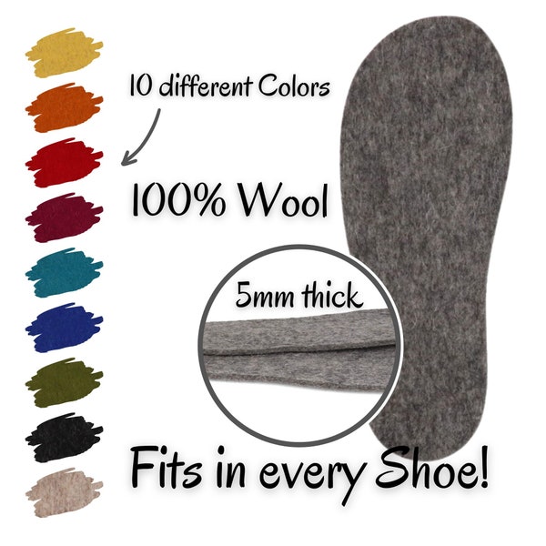 WoolFit® 5mm Filz-Einlegesohlen