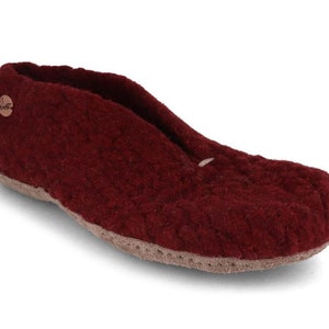 Barfußhausschuhe WoolFit® Woolies Bordo