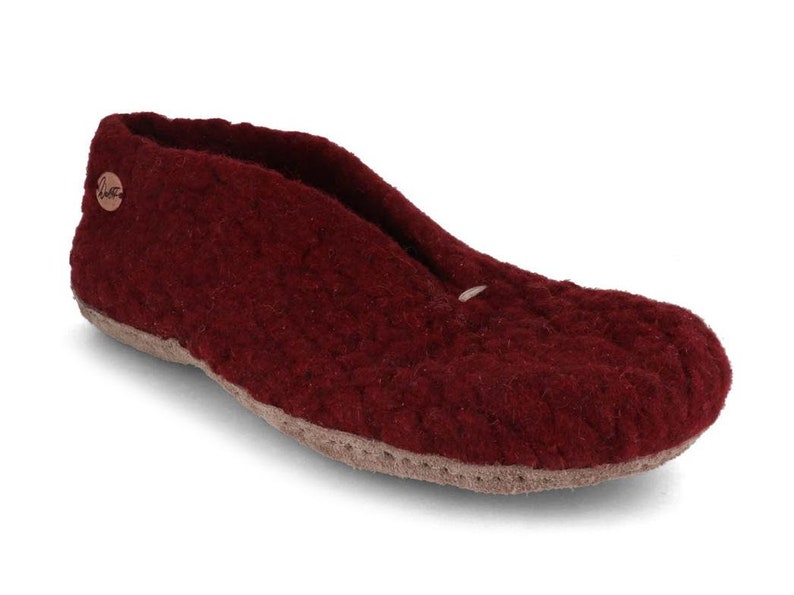 Barfußhausschuhe WoolFit® Woolies Bordo