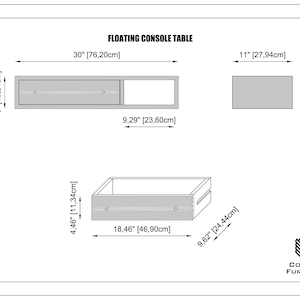 Schwimmender Konsolentisch / Einstiegstisch / Hallentisch / In | Etsy