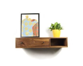 Floating Console Table / Entryway table / Hall table / Available in other woods / Mid century modern