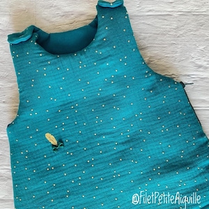 Baby Double Gaze Baby Blue Peacock Cotton