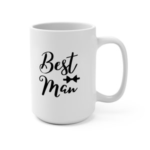 Best Man cursive Wedding Theme Coffee Mug