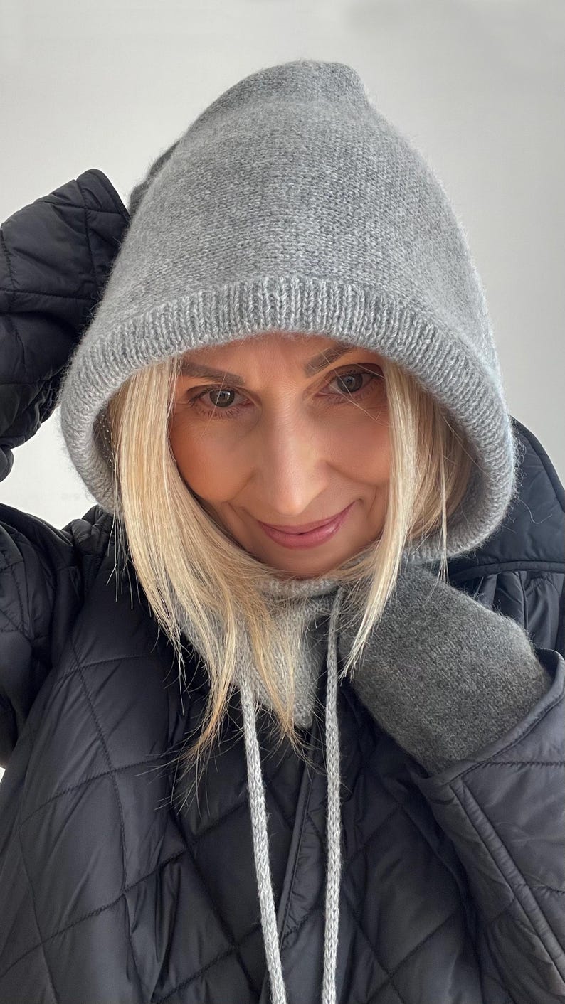 Knitting Pattern - Cashmere Hood PDF Tutorial - Seamless Hood Knitting Instructions