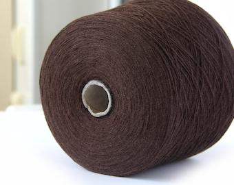 Brown Merino Yarn Cone: Soft 100% Merino Wool, Knitting & Crochet (100g/1640yds
