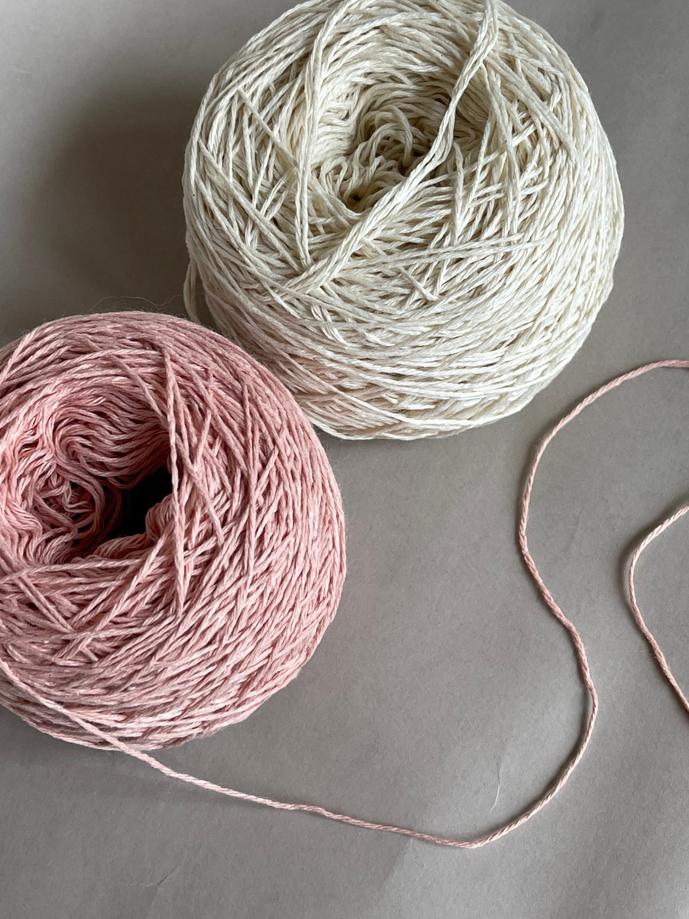 Fil 100 coton tricot à main fil italien jeu de 2 couleurs Etsy