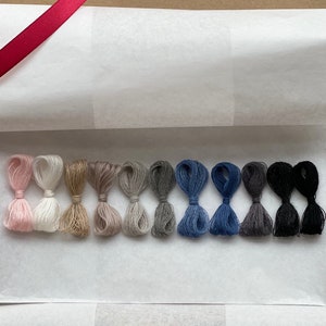 Pure cashmere and silk yarns, 100% cashmere darning yarn, Loro Piano and Cariaggi Italian cashmere remnants, cashmere repair yarns