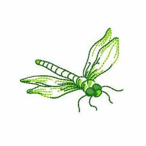 Dragonfly Machine Embroidery Design 3 SIZES, Flying Dragonfly Digital Embroidery File, Summer Insect  Embroidery, Cute Dragonfly Embroidery.