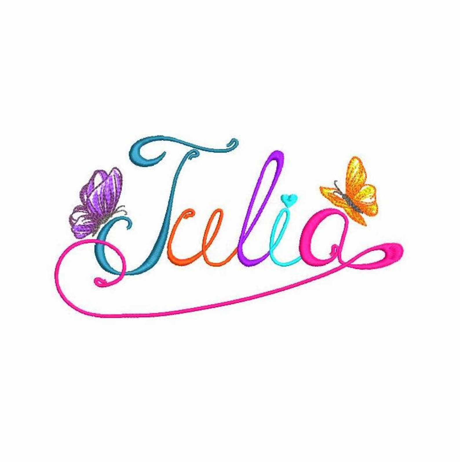 Julia Machine Embroidery Design 3 Sizes Sketch Machine Etsy