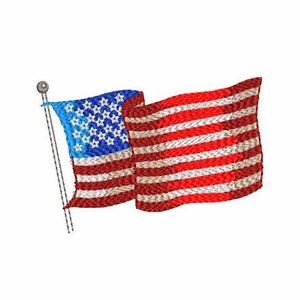 American Flag Machine Embroidery Design 2 SIZES, United States Flag Digital Embroidery, 4Th Of July Embroidery Design, Patriotic Embroidery.