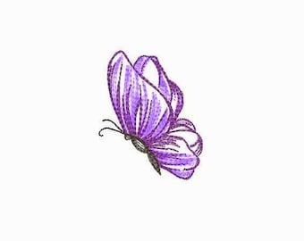 Butterfly Machine Embroidery Design, Machine Embroidery Floral Butterfly, Flying Butterfly Digital Embroidery, Butterfly Embroidery File.