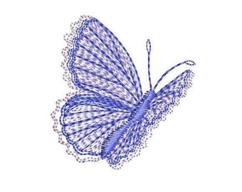 Butterfly Machine Embroidery Design, Machine Embroidery Floral Butterfly, Flying Butterfly Digital Embroidery, Butterfly Embroidery File.